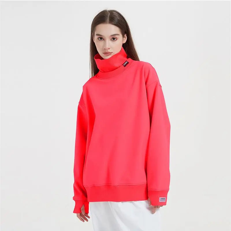 Couple High Collar Ski Pullovers HOTIANSNOW