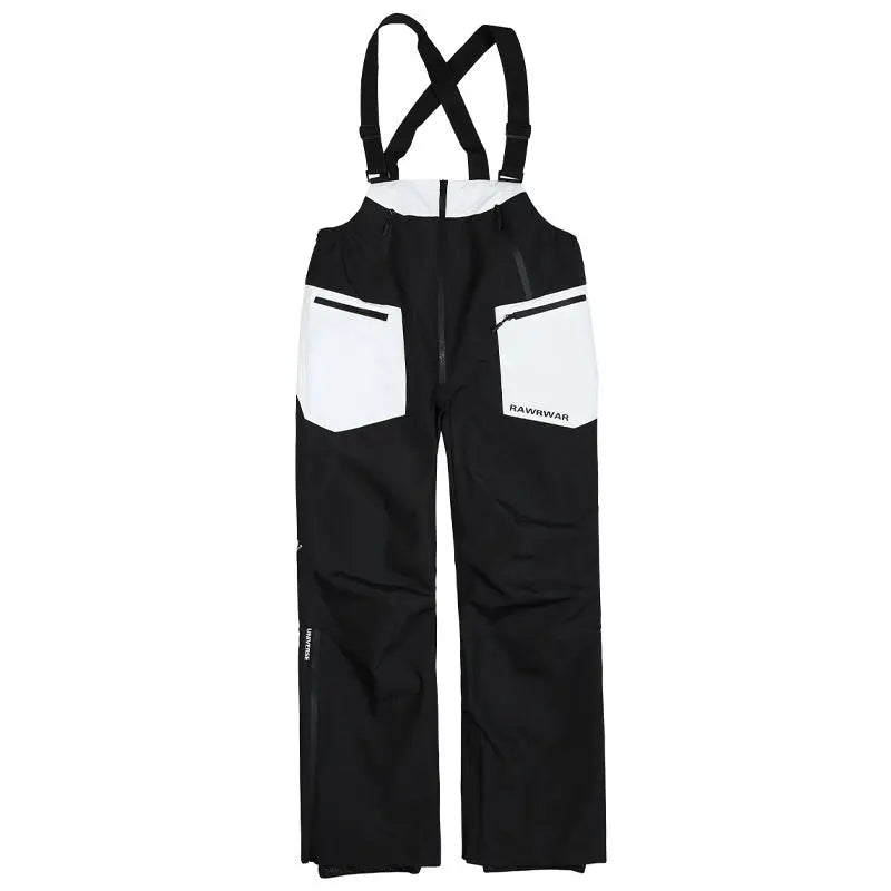 Couple Style Outdoor Ski Bibs Pants High Wasit Snow Overalls HOTIANSNOW