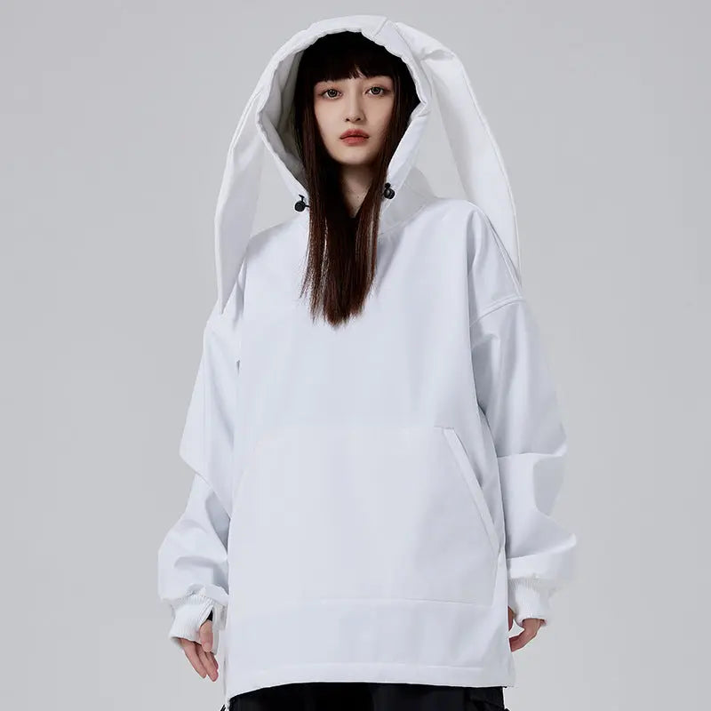 Cute Bunny Ski & Snowboard Fleece Hoodies Couple Style HOTIANSNOW