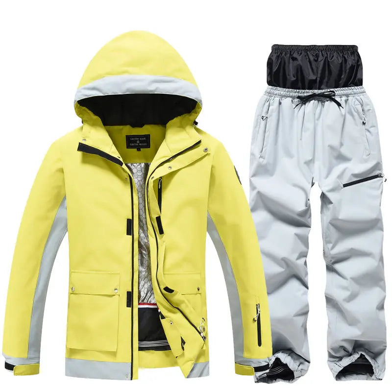 Deluxe Ski Snowboard Jacket & Pants Set Loose Fit Sportswear HOTIANSNOW