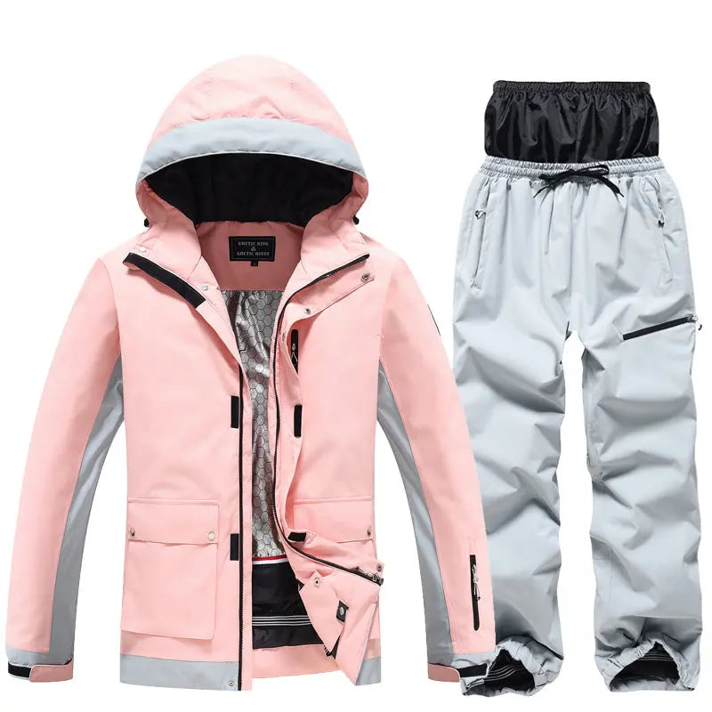 Deluxe Ski Snowboard Jacket & Pants Set Loose Fit Sportswear HOTIANSNOW