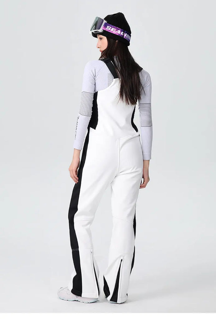 Elegant One-piece Ski Bibs Lady Slim Fit Snow Jumpsuits 