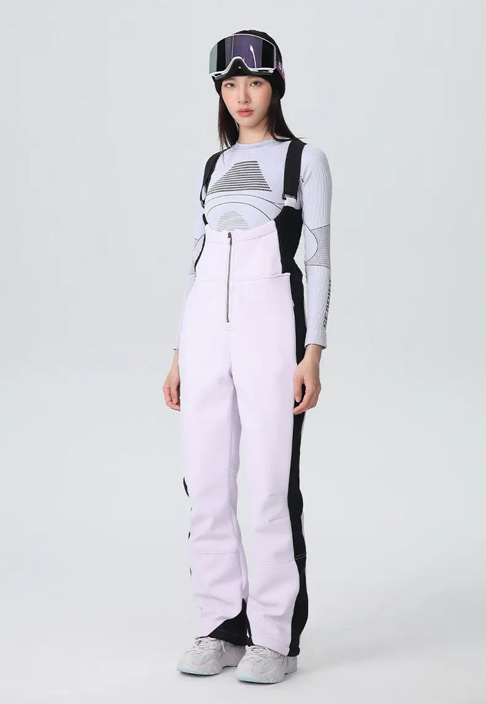 Elegant One-piece Ski Bibs Lady Slim Fit Snow Jumpsuits 