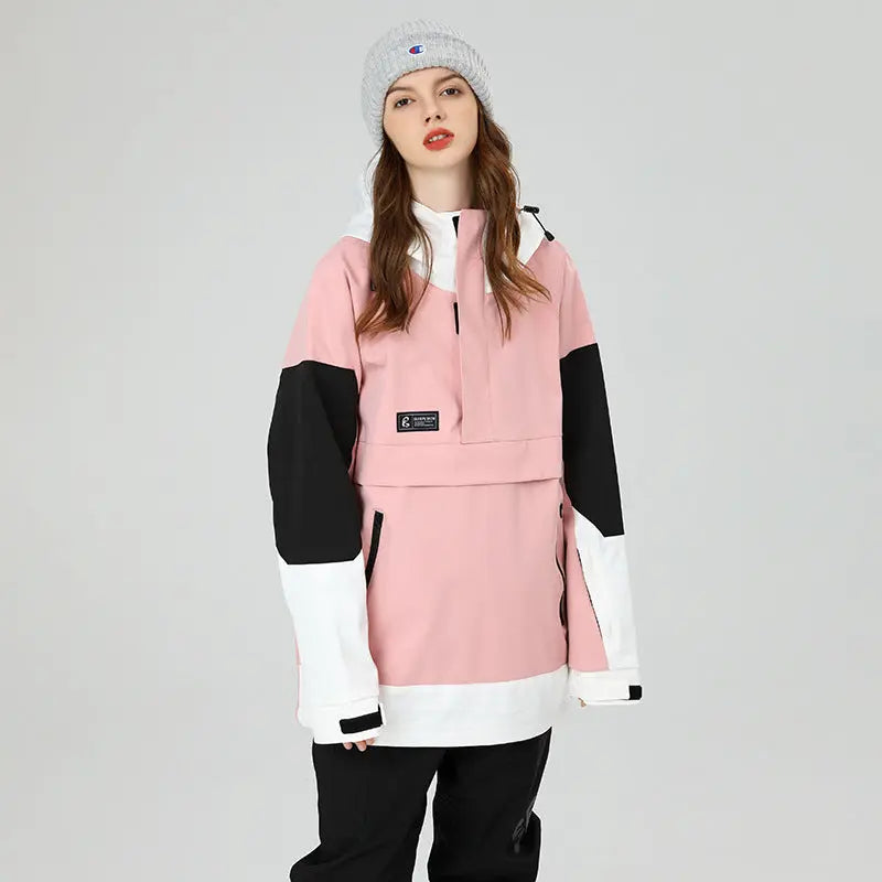 Fashion Outdoor Ski Hoodie Women Snowboard Anorak Jacket HOTIANSNOW