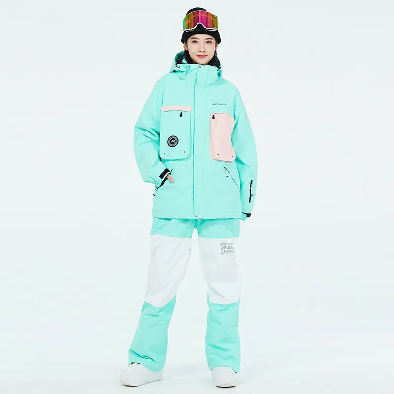 Female Outdoor Ski & Snowboard Jacket & Overalls 