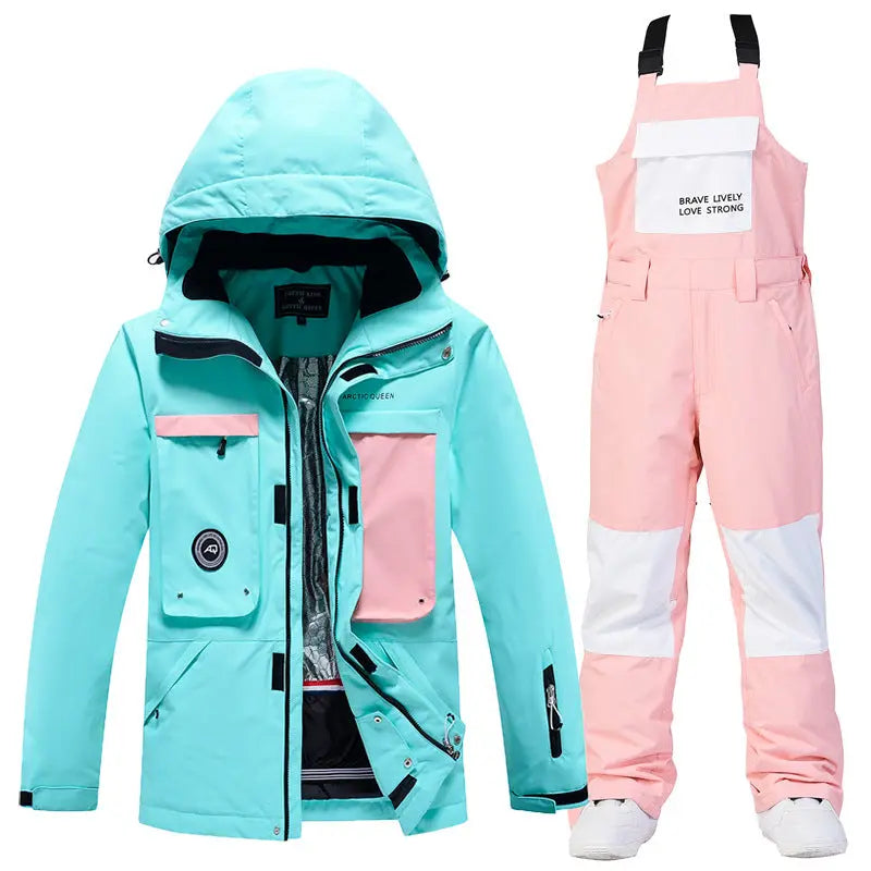 Female Outdoor Ski & Snowboard Jacket & Overalls 