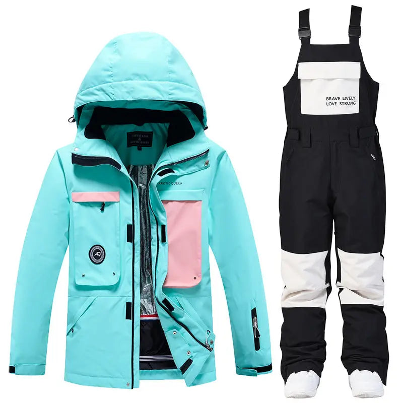 Female Outdoor Ski & Snowboard Jacket & Overalls 