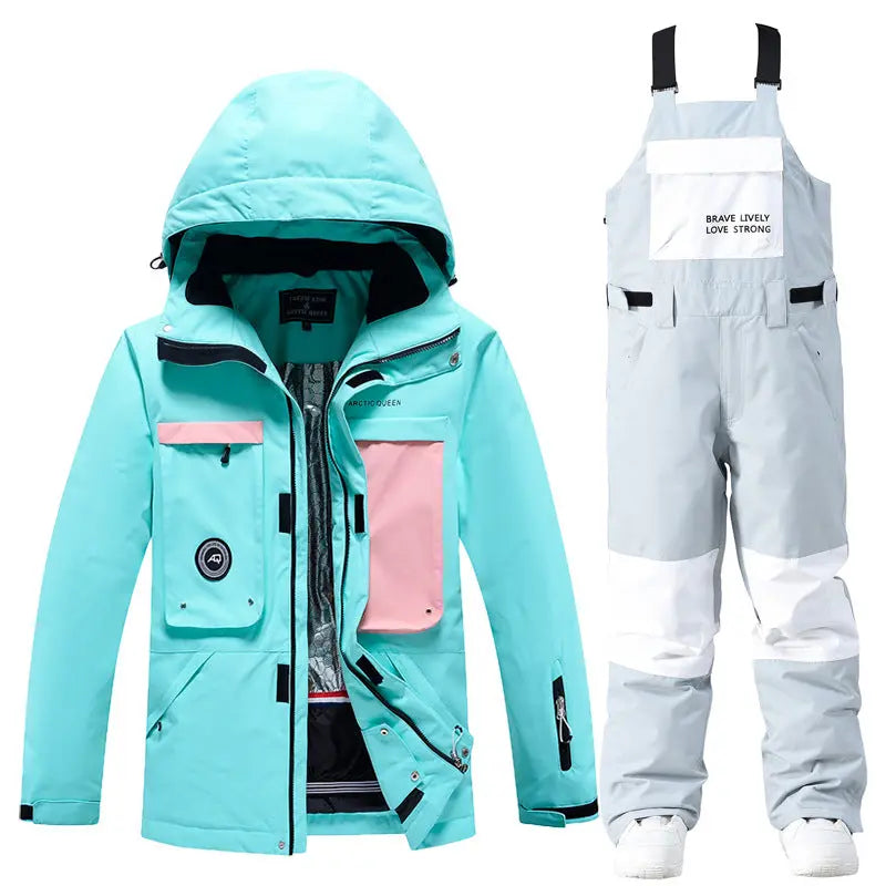 Female Outdoor Ski & Snowboard Jacket & Overalls 