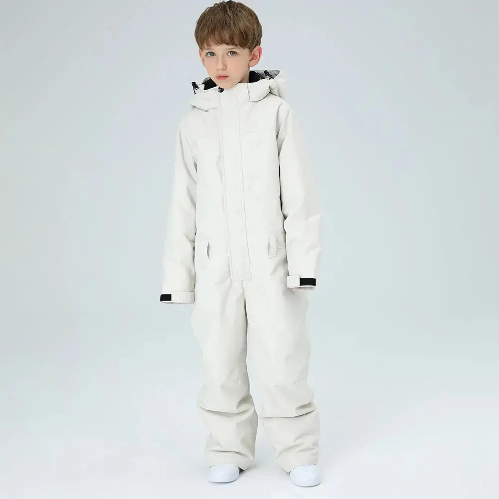 Girls One Piece Snowsuits Waterproof HOTIAN