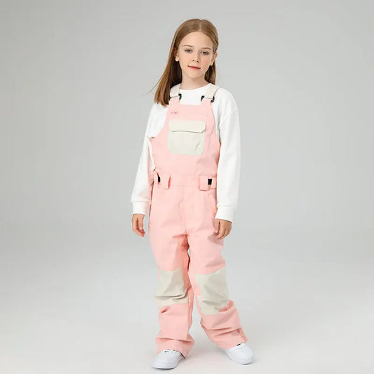 HOTIAN Girls Colorblock Ski Overall Bib Pants HOTIAN