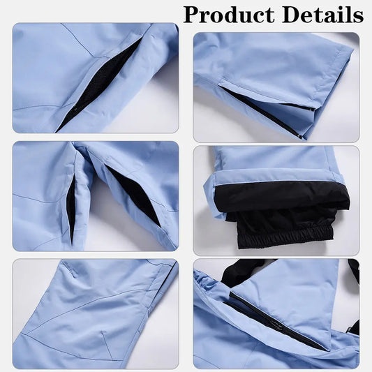 HOTIAN Men Detachable Ski Bibs & Pants HOTIAN