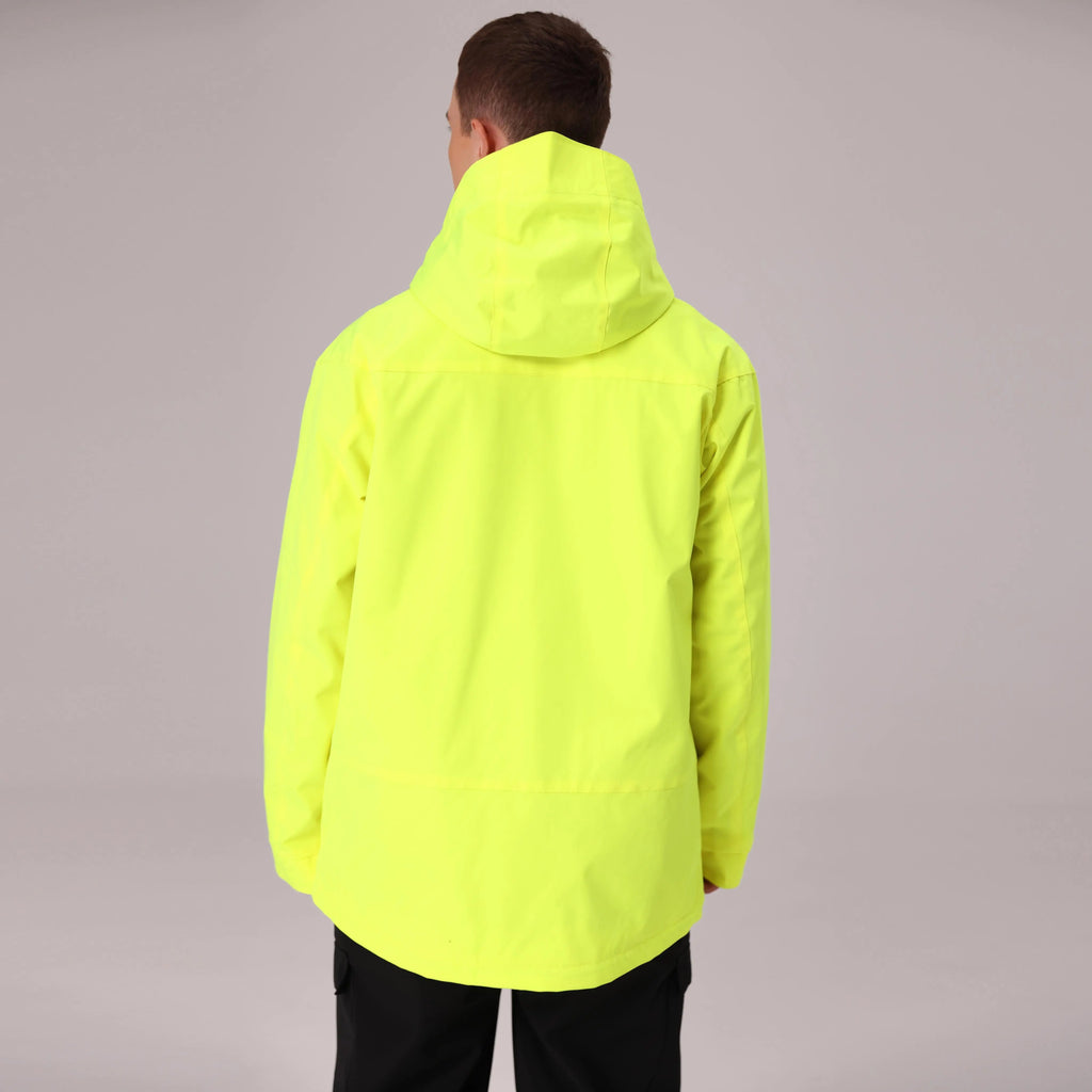 HOTIAN Men Zip Windbreaker Hooded Ski Shell Jacket HOTIAN