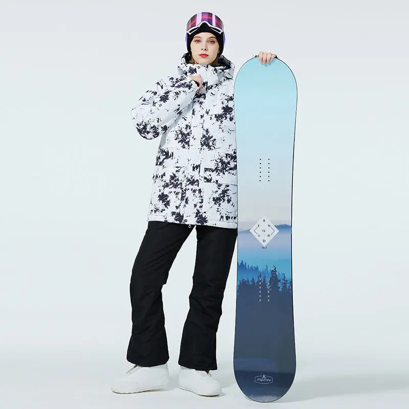 HOTIAN Men's Cuff Velcro Breathable Winter Ski Jacket and Pants Set HOTIANSNOW