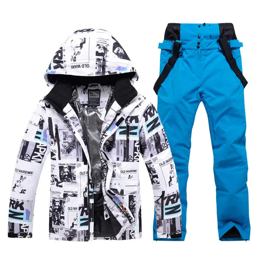 HOTIAN Mens Waterproof Windproof Colorful Printed Ski Suits HOTIAN