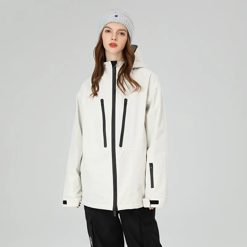 HOTIAN Women Oversized Hooded Unisex Zip Shell Jacket HOTIAN