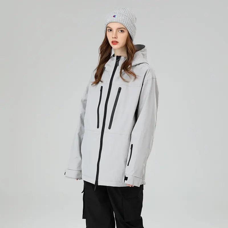 HOTIAN Women Oversized Hooded Unisex Zip Shell Jacket HOTIAN