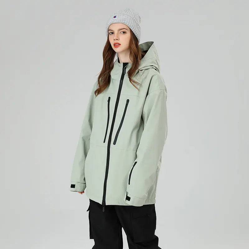 HOTIAN Women Oversized Hooded Unisex Zip Shell Jacket HOTIAN