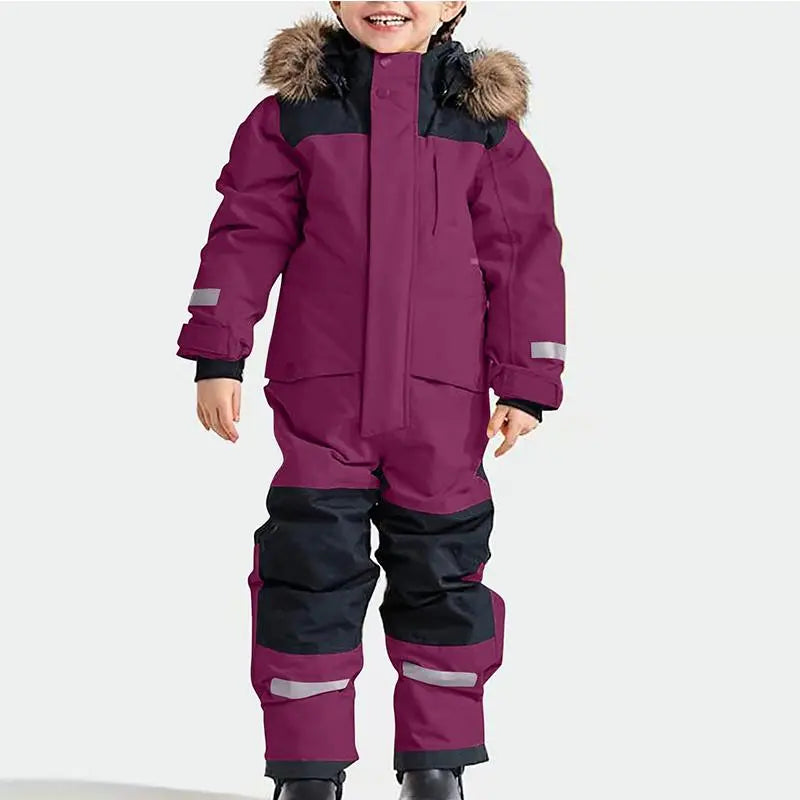 Children's Winter Ski Suit Thermal One-piece Ski Overalls（复制） 