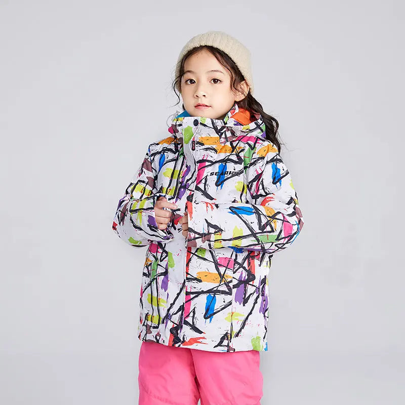 Hotian Boys Colorful Winter Warm Snowboard Ski Jacket 