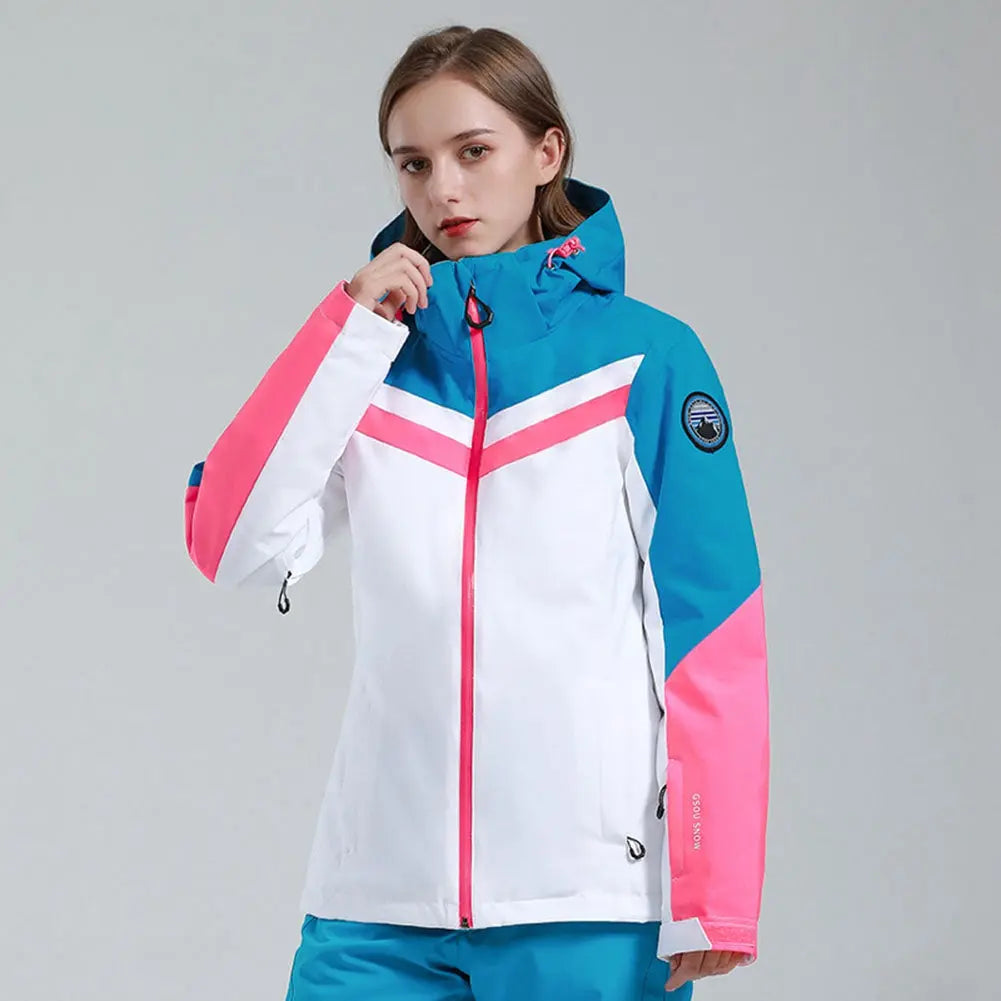 Hotian Detachable Hooded Women Snow Ski Insulated Jacket HOTIAN