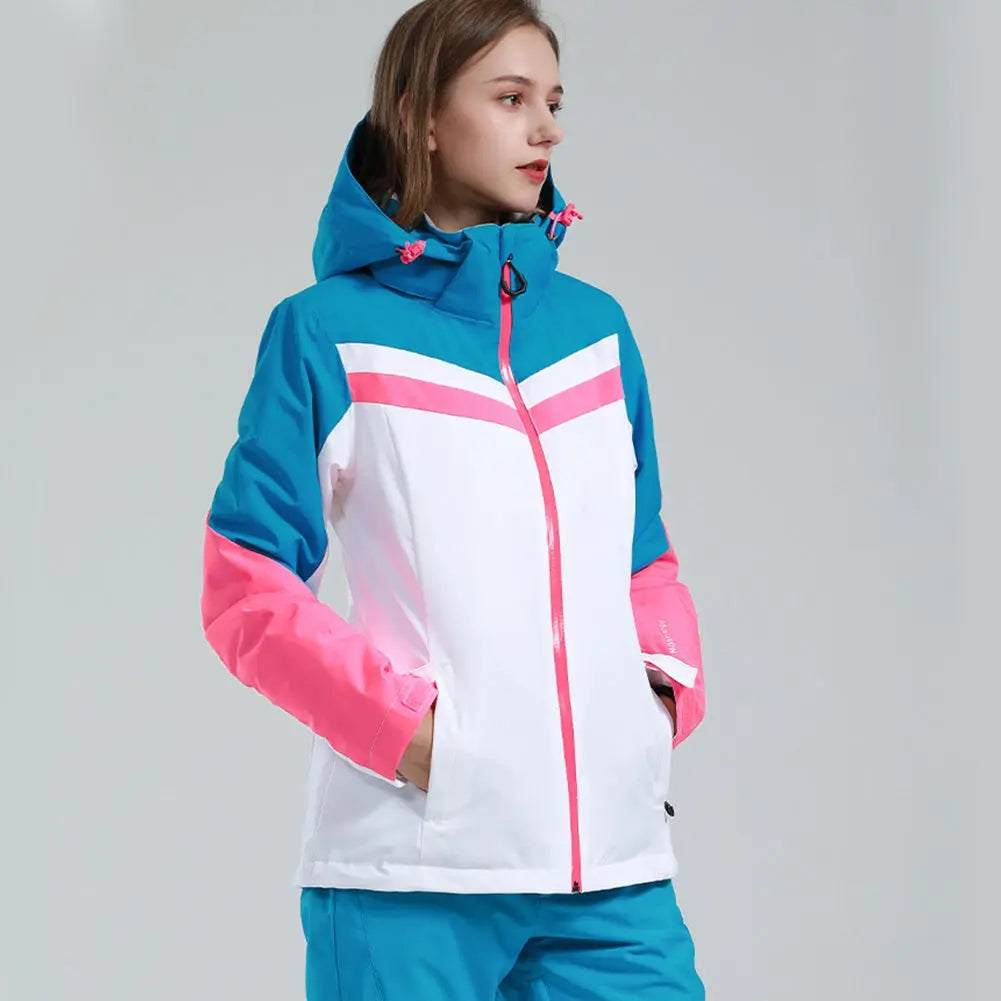 Hotian Detachable Hooded Women Snow Ski Insulated Jacket HOTIAN