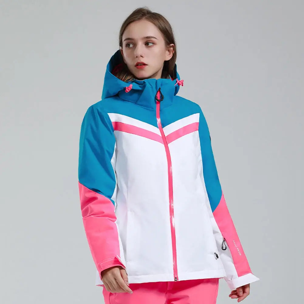 Hotian Detachable Hooded Women Snow Ski Insulated Jacket HOTIAN