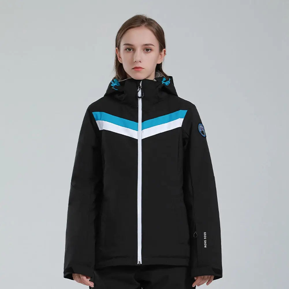 Hotian Detachable Hooded Women Snow Ski Insulated Jacket HOTIAN