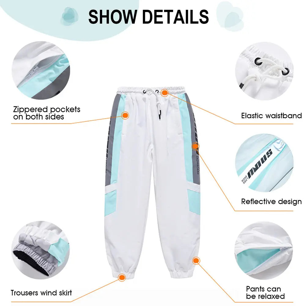 Hotian Kids Hooded Skiing Snowboarding Set Waterproof HOTIAN