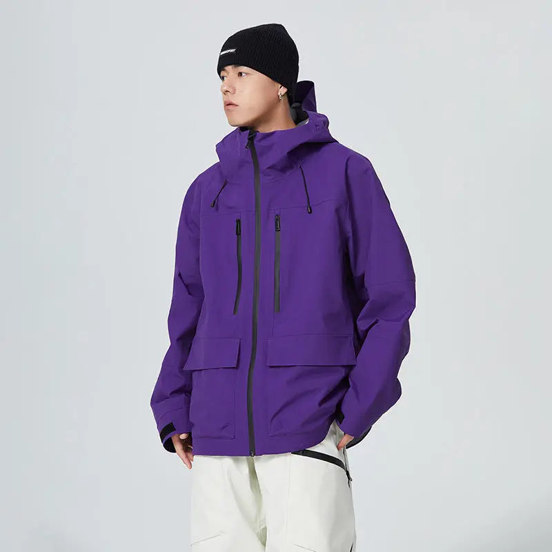 Hotian Men Insulated Snow Ski Anorak Jacket Half Zip-up 