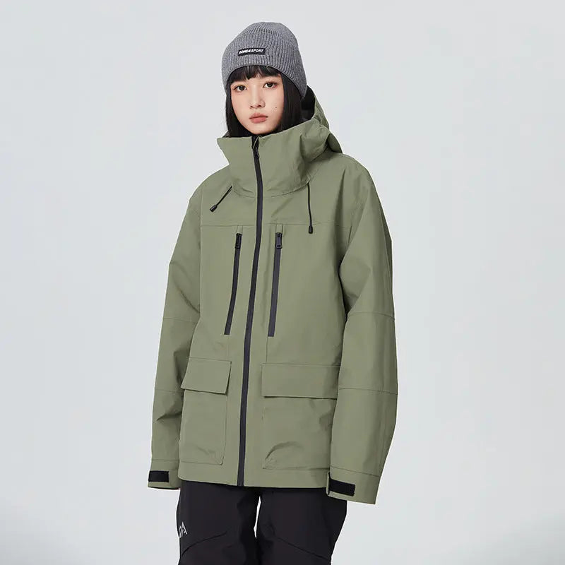 Hotian Men Insulated Snow Ski Anorak Jacket Half Zip-up 