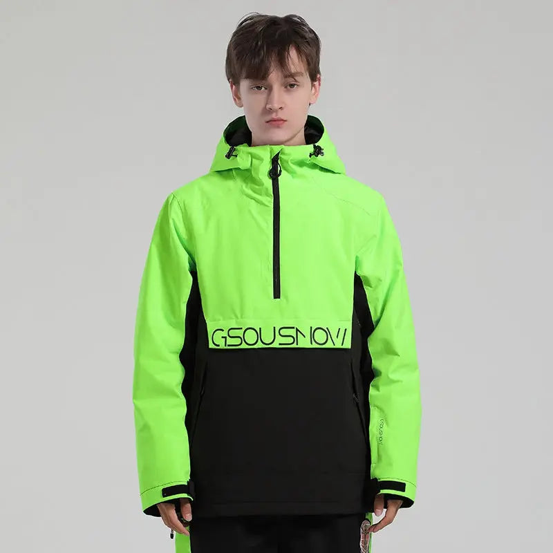 Hotian Men Insulated Snowboard Ski Anorak Hoodie HOTIAN