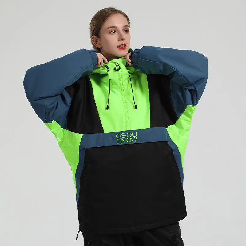 Hotian Reflective Stripe Women Insulated Anorak Jacket HOTIAN