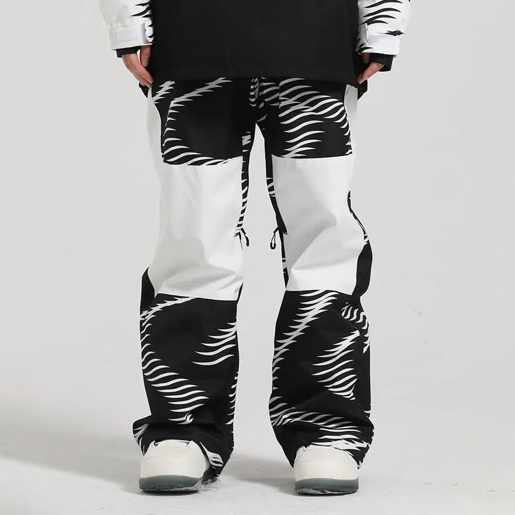 Hotian Unisex Printed Insulated Snow Pants 