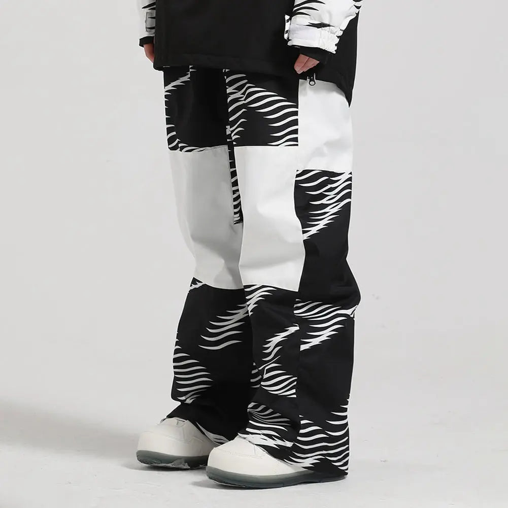 Hotian Unisex Printed Insulated Snow Pants 