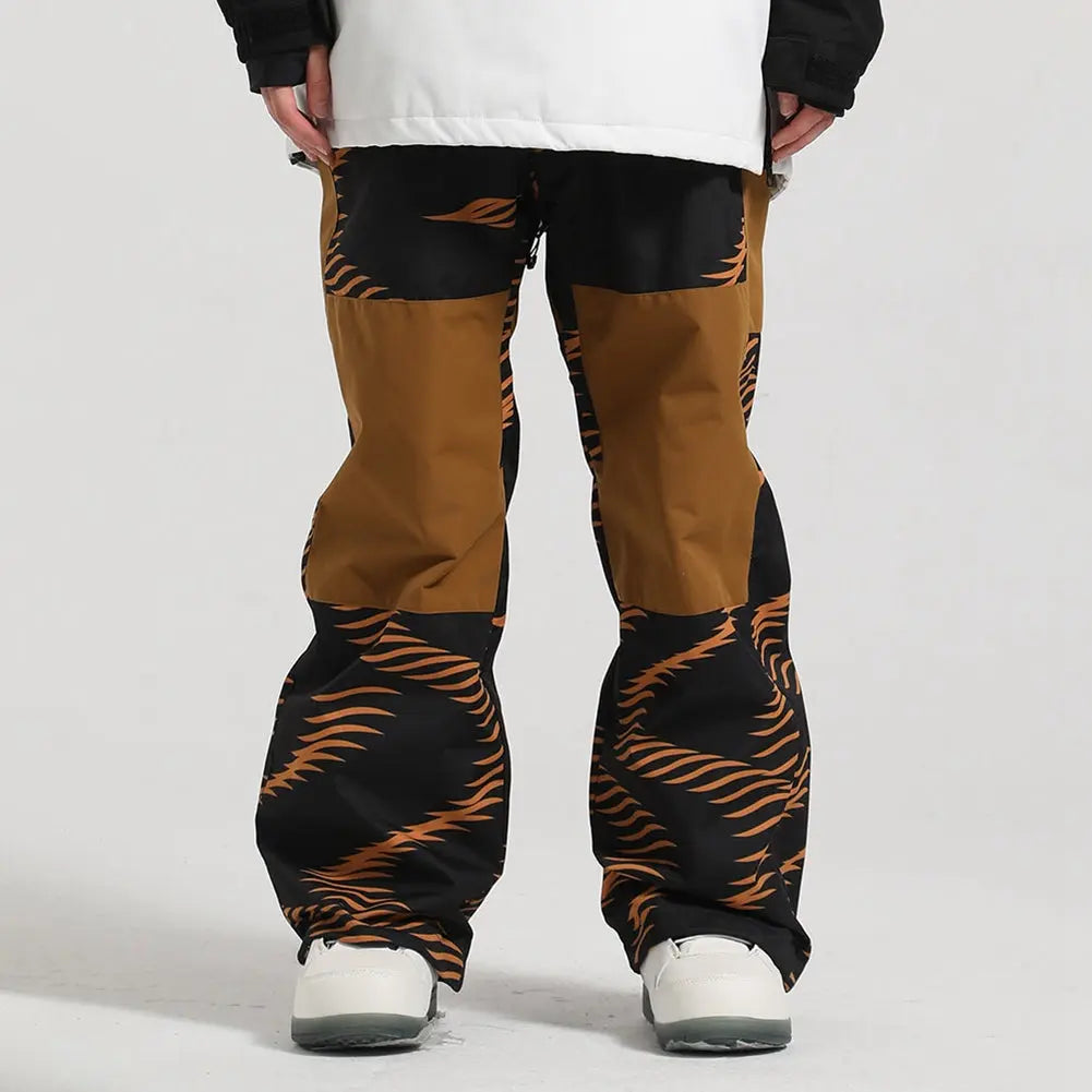 Hotian Unisex Printed Insulated Snow Pants HOTIAN