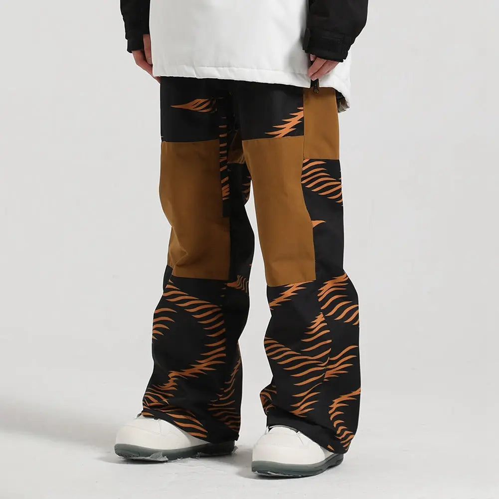 Hotian Unisex Printed Insulated Snow Pants HOTIAN