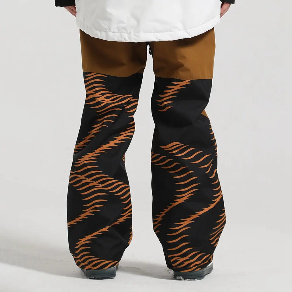 Hotian Unisex Printed Insulated Snow Pants HOTIAN