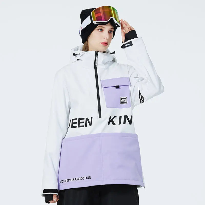 Hotian Women Ski Insulated Anorak Jacket Waterproof HOTIAN