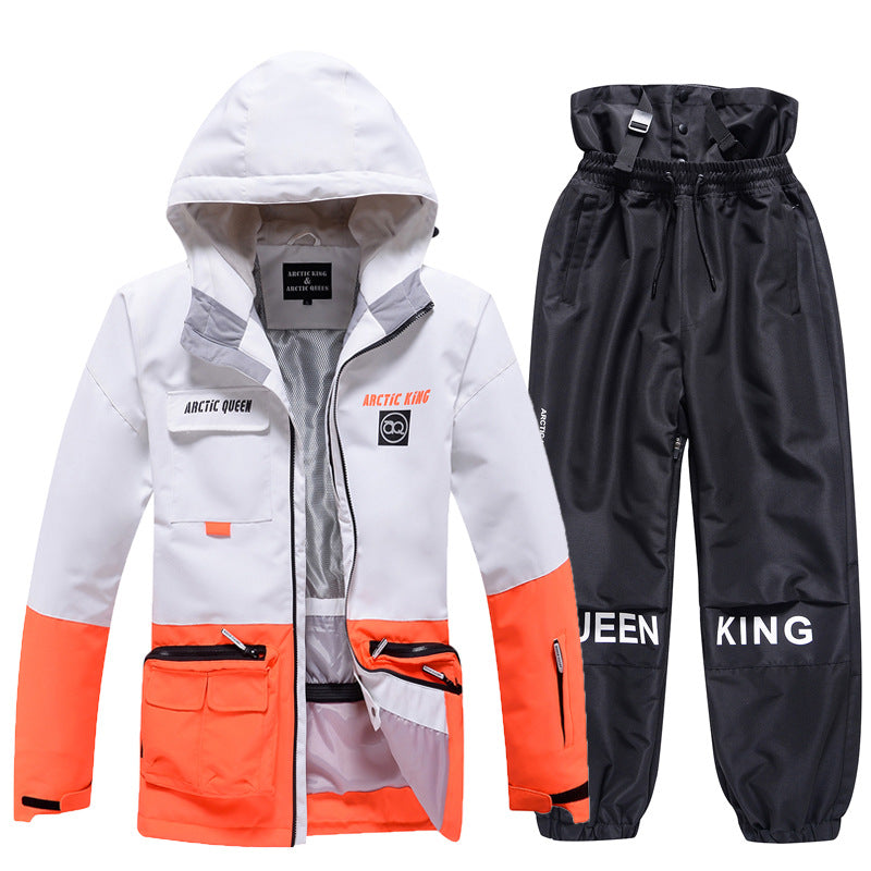 Hotian Women Ski Set Insulated Cargo Jacket & Jogger Pants HOTIAN