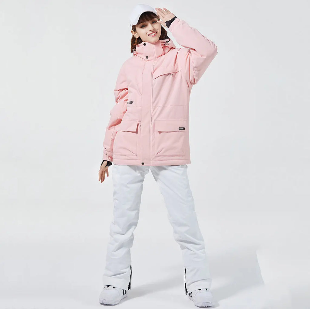 Hotian Women Ski Snow Cargo Jacket HOTIAN