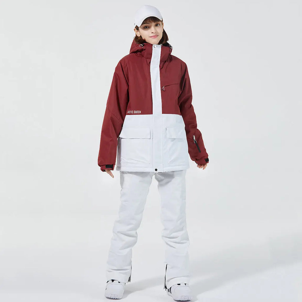 Hotian Women Ski Snow Cargo Jacket HOTIAN