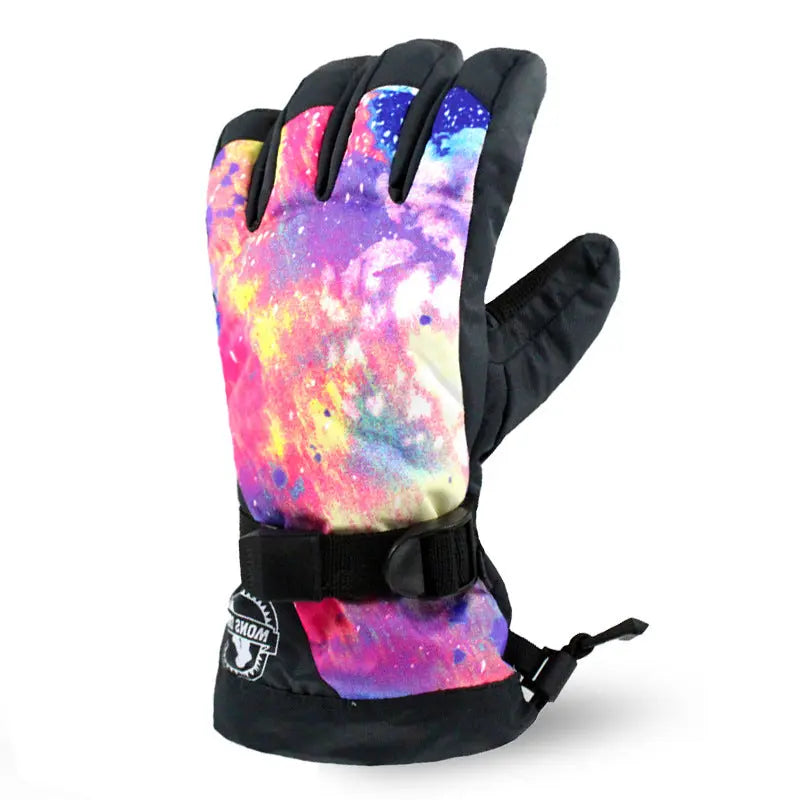 Hotians Unisex Ski Snowboard Mittens Waterproof Anti-slip HOTIANSNOW