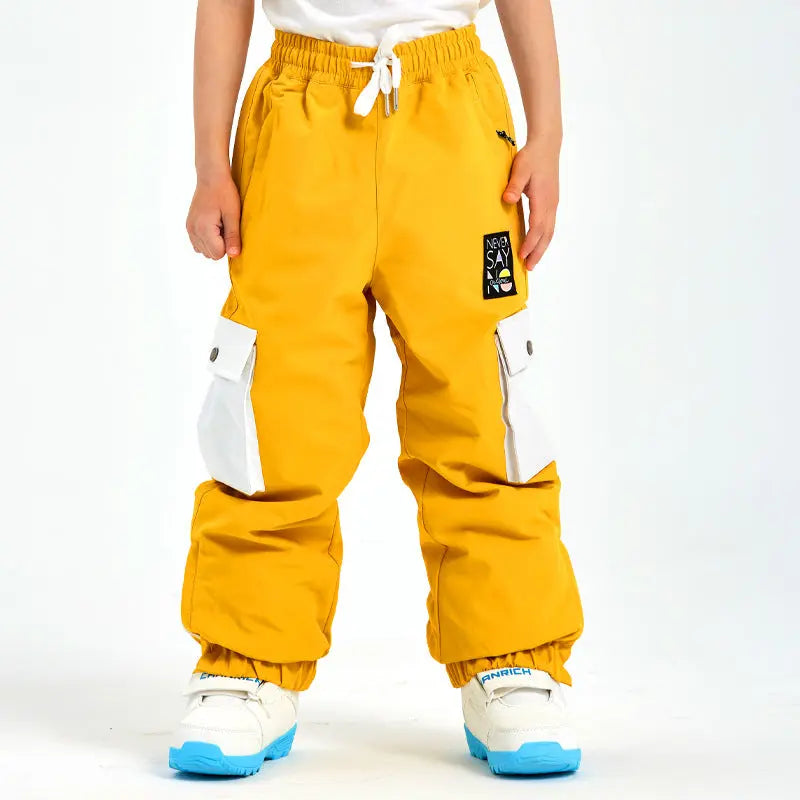 Kids Baggy Ski Snowboard Pants Insulated Sportswear HOTIANSNOW