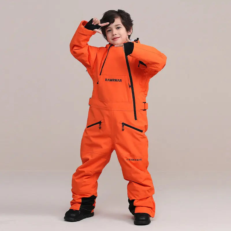 Kids Hooded Outdoor Ski & Snowboard Jumpsuits HOTIANSNOW