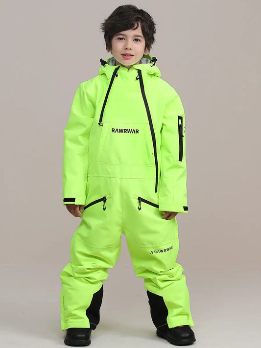 Kids Hooded Outdoor Ski & Snowboard Jumpsuits HOTIANSNOW