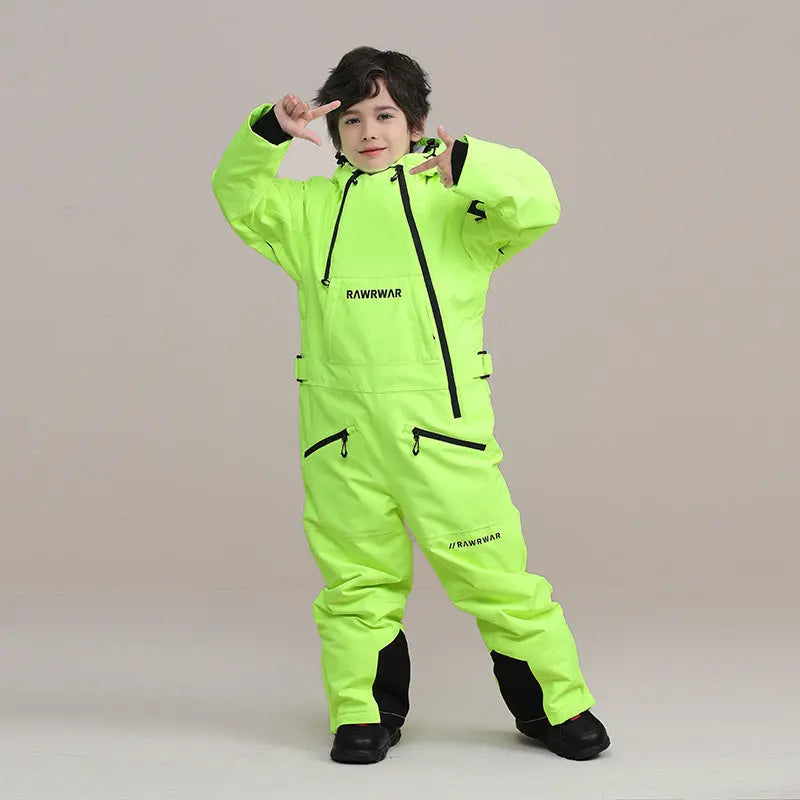 Kids Hooded Outdoor Ski & Snowboard Jumpsuits HOTIANSNOW