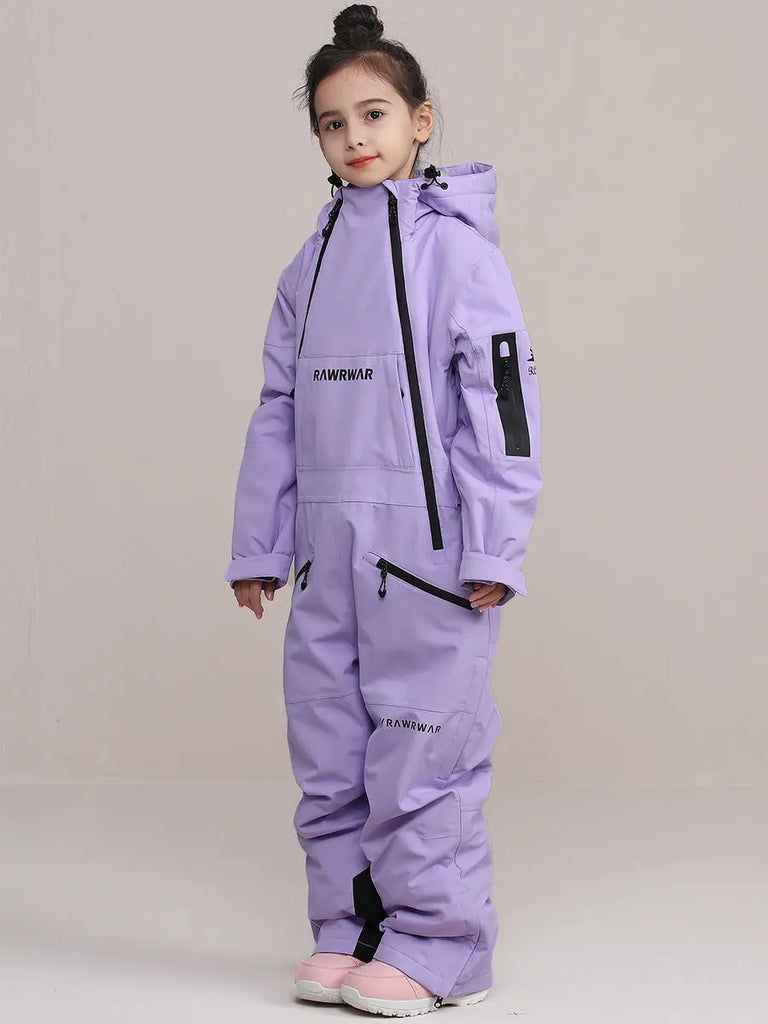 Kids Hooded Outdoor Ski & Snowboard Jumpsuits HOTIANSNOW