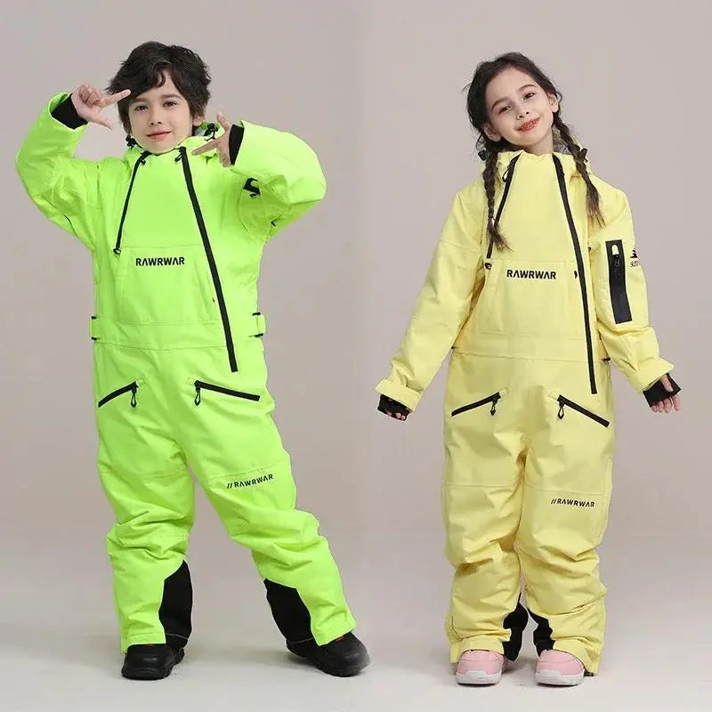 Kids Hooded Outdoor Ski & Snowboard Jumpsuits HOTIANSNOW