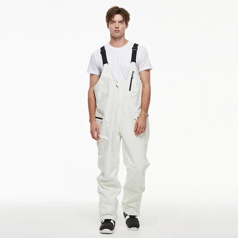 Loose Fit Ski Snow Bibs for Adult Warm One-piece Snow Overalls 