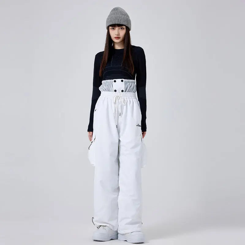 Loose Fit Ski & Snowboard Pants Drawstring Waist HOTIANSNOW